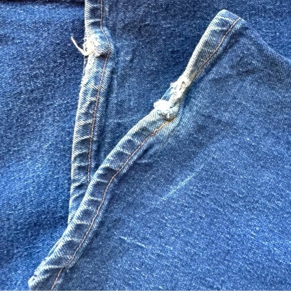 VINTAGE WRANGLER Straight Leg Classic Denim Blue Jeans - 42x34 - Picture 8 of 14